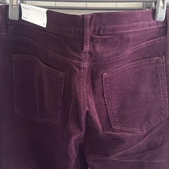 *NEW* LOFT Outlet Plum Corduroy Bootcut Pants Size 14 - Picture 4 of 7